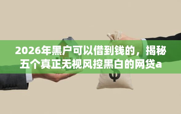 2026年黑户可以借到钱的，揭秘五个真正无视风控黑白的网贷app