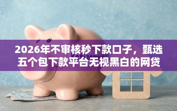 2026年不审核秒下款口子，甄选五个包下款平台无视黑白的网贷