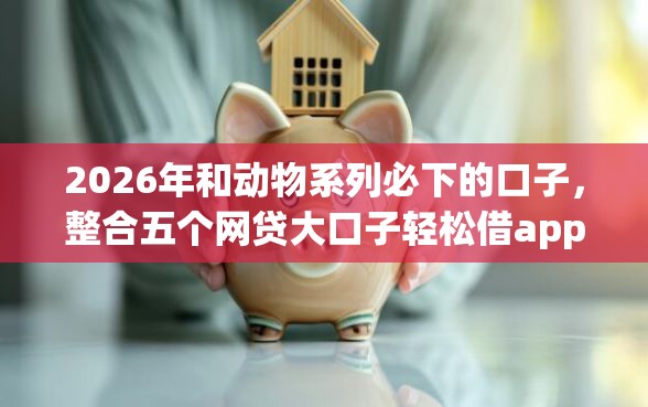 2026年和动物系列必下的口子，整合五个网贷大口子轻松借app