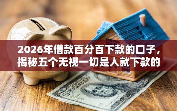 2026年借款百分百下款的口子，揭秘五个无视一切是人就下款的软件