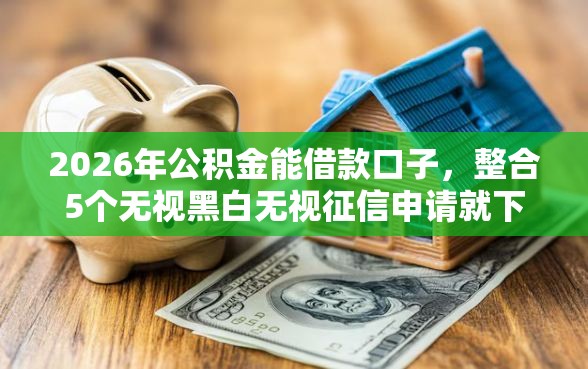 2026年公积金能借款口子，整合5个无视黑白无视征信申请就下款的口子