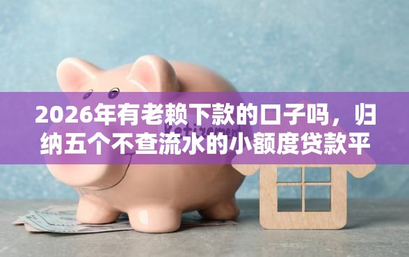 2026年有老赖下款的口子吗，归纳五个不查流水的小额度贷款平台