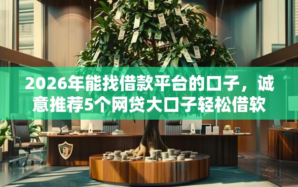 2026年能找借款平台的口子，诚意推荐5个网贷大口子轻松借软件