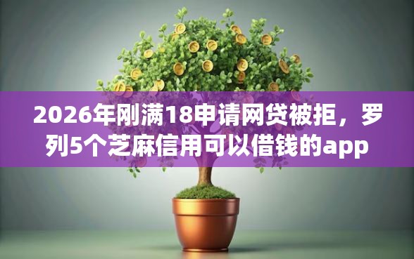 2026年刚满18申请网贷被拒，罗列5个芝麻信用可以借钱的app