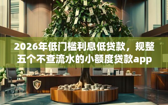 2026年低门槛利息低贷款，规整五个不查流水的小额度贷款app