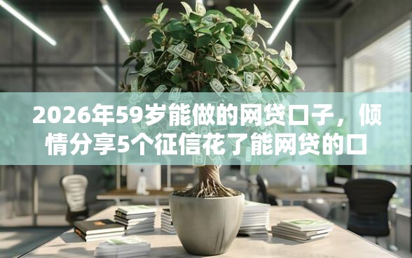2026年59岁能做的网贷口子，倾情分享5个征信花了能网贷的口子