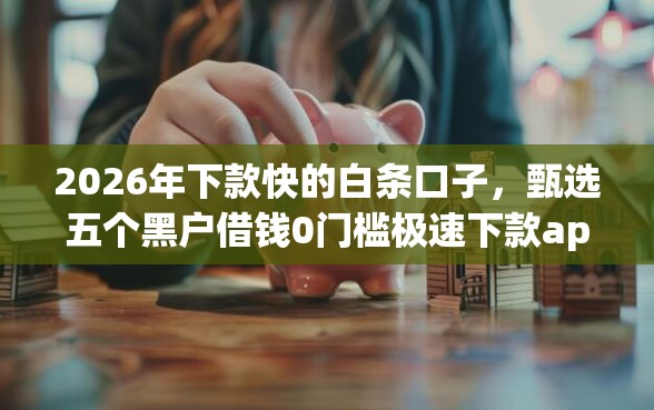 2026年下款快的白条口子，甄选五个黑户借钱0门槛极速下款app