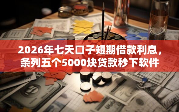 2026年七天口子短期借款利息，条列五个5000块贷款秒下软件