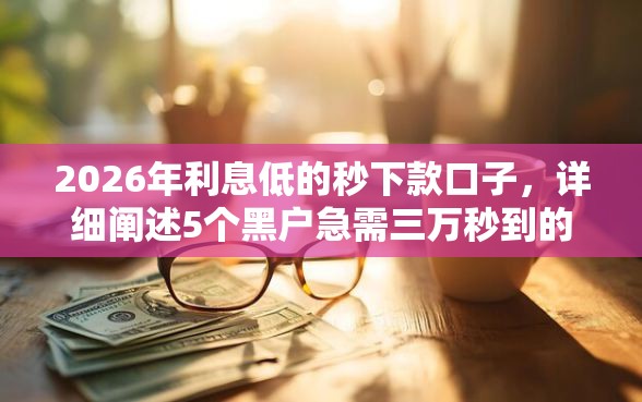2026年利息低的秒下款口子，详细阐述5个黑户急需三万秒到的的口子