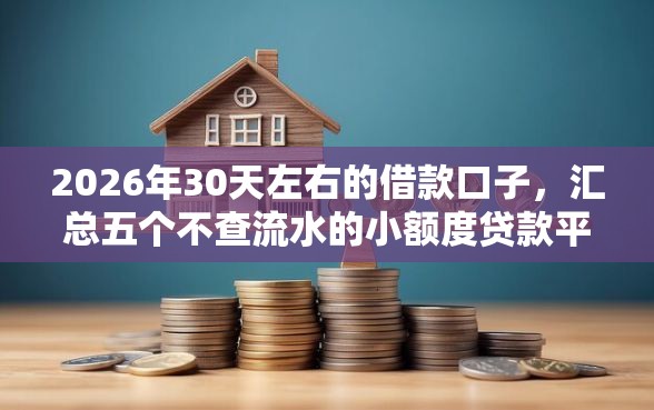 2026年30天左右的借款口子,汇总五个不查流水的小额度贷款平台 2026年30天左右的借款口子,汇总五个不查流水的小额度贷款平台