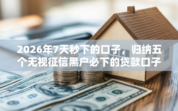 2026年7天秒下的口子，归纳五个无视征信黑户必下的贷款口子