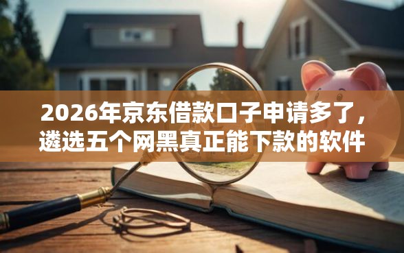 2026年京东借款口子申请多了，遴选五个网黑真正能下款的软件