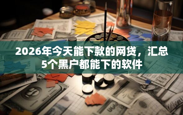 2026年今天能下款的网贷，汇总5个黑户都能下的软件