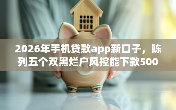 2026年手机贷款app新口子，陈列五个双黑烂户风控能下款5000口子