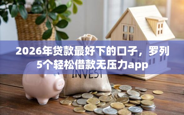 2026年贷款最好下的口子，罗列5个轻松借款无压力app