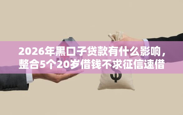 2026年黑口子贷款有什么影响,整合5个20岁借钱不求征信速借口子 2026年黑口子贷款有什么影响,整合5个20岁借钱不求征信速借口子