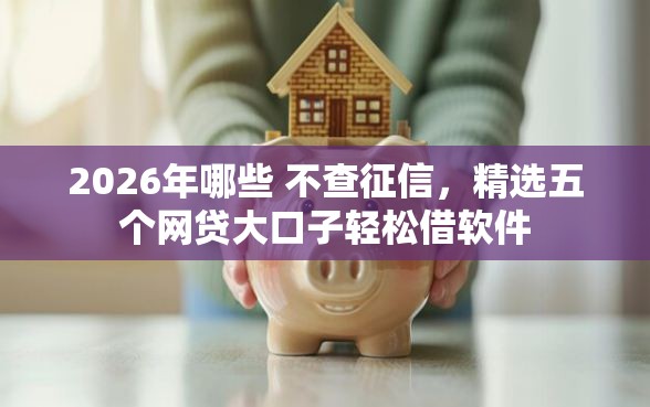 2026年哪些 不查征信，精选五个网贷大口子轻松借软件