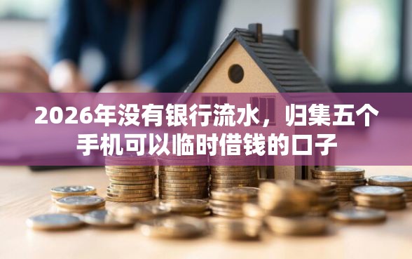 2026年没有银行流水，归集五个手机可以临时借钱的口子