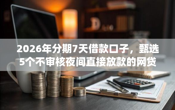 2026年分期7天借款口子，甄选5个不审核夜间直接放款的网贷app