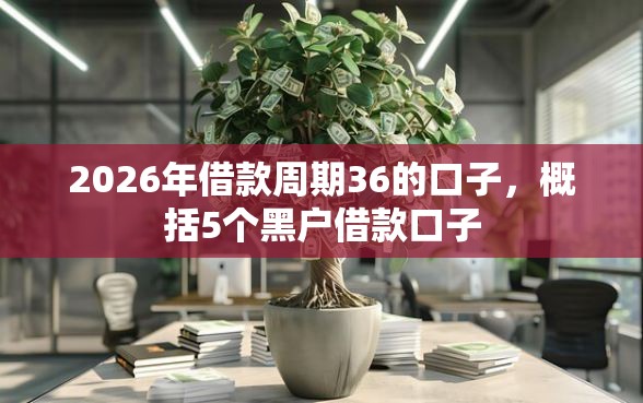 2026年借款周期36的口子，概括5个黑户借款口子
