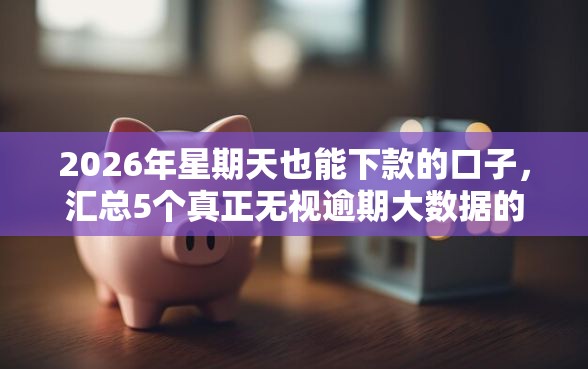 2026年星期天也能下款的口子,汇总5个真正无视逾期大数据的网贷口子 2026年星期天也能下款的口子,汇总5个真正无视逾期大数据的网贷口子