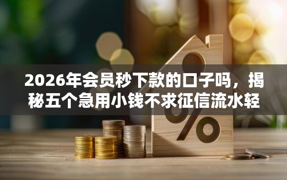 2026年会员秒下款的口子吗，揭秘五个急用小钱不求征信流水轻松贷的平台