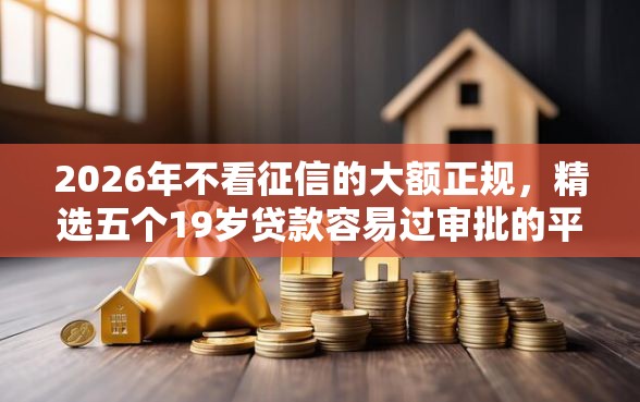 2026年不看征信的大额正规，精选五个19岁贷款容易过审批的平台
