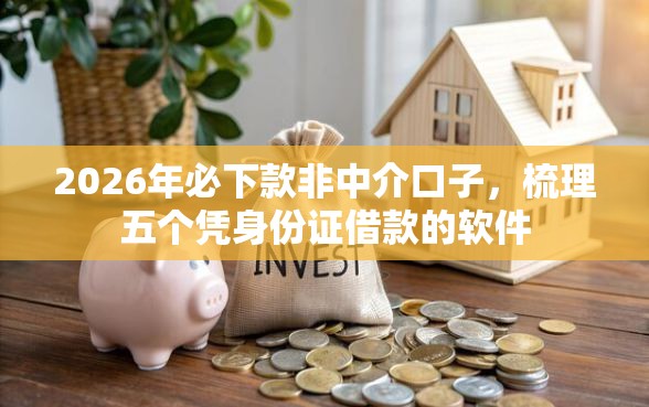 2026年必下款非中介口子，梳理五个凭身份证借款的软件