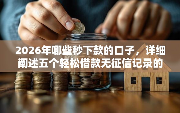 2026年哪些秒下款的口子，详细阐述五个轻松借款无征信记录的口子