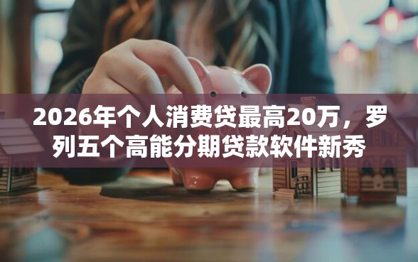 2026年个人消费贷最高20万，罗列五个高能分期贷款软件新秀