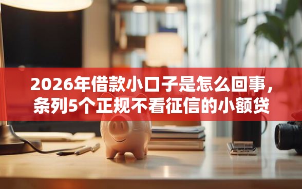 2026年借款小口子是怎么回事，条列5个正规不看征信的小额贷款软件