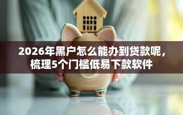 2026年黑户怎么能办到贷款呢，梳理5个门槛低易下款软件