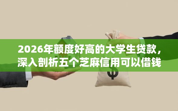 2026年额度好高的大学生贷款，深入剖析五个芝麻信用可以借钱的app