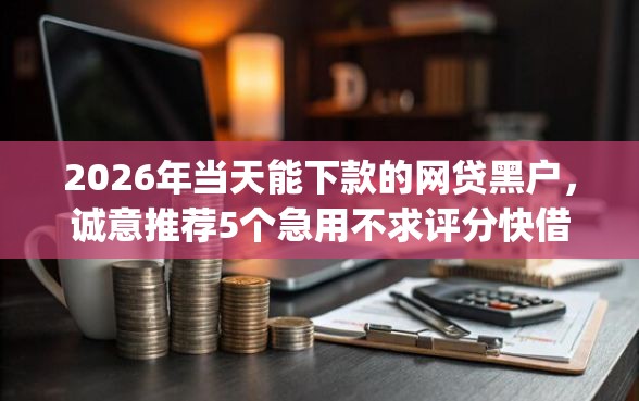 2026年当天能下款的网贷黑户，诚意推荐5个急用不求评分快借无忧的app