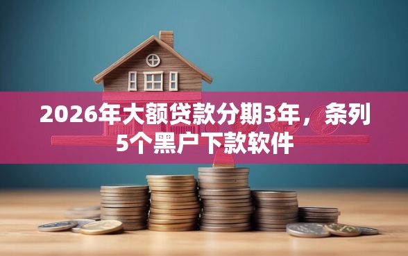 2026年大额贷款分期3年，条列5个黑户下款软件