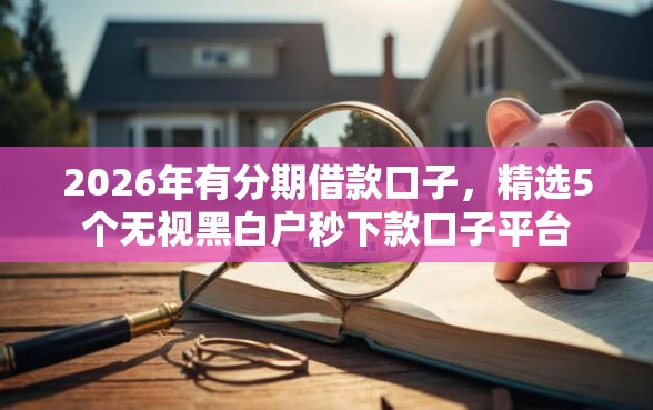 2026年有分期借款口子，精选5个无视黑白户秒下款口子平台