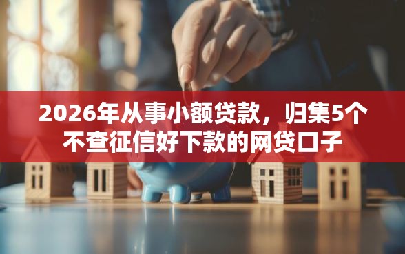 2026年从事小额贷款，归集5个不查征信好下款的网贷口子