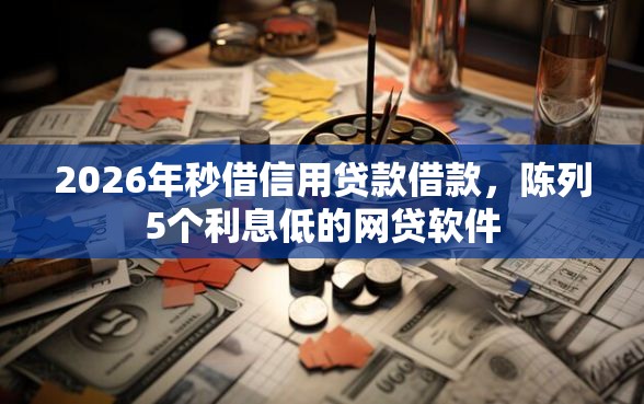 2026年秒借信用贷款借款，陈列5个利息低的网贷软件
