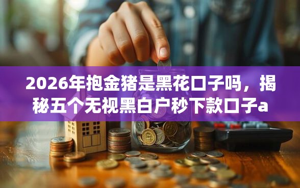 2026年抱金猪是黑花口子吗，揭秘五个无视黑白户秒下款口子app
