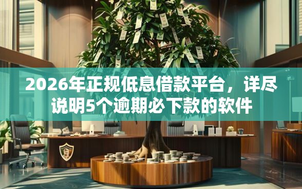 2026年正规低息借款平台，详尽说明5个逾期必下款的软件