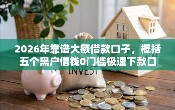 2026年靠谱大额借款口子，概括五个黑户借钱0门槛极速下款口子