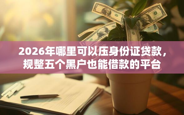 2026年哪里可以压身份证贷款，规整五个黑户也能借款的平台
