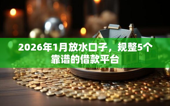 2026年1月放水口子，规整5个靠谱的借款平台