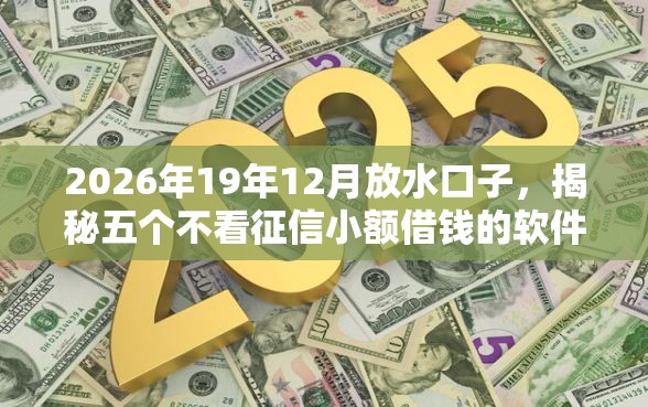 2026年19年12月放水口子，揭秘五个不看征信小额借钱的软件