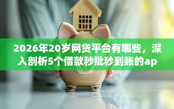 2026年20岁网贷平台有哪些，深入剖析5个借款秒批秒到账的app