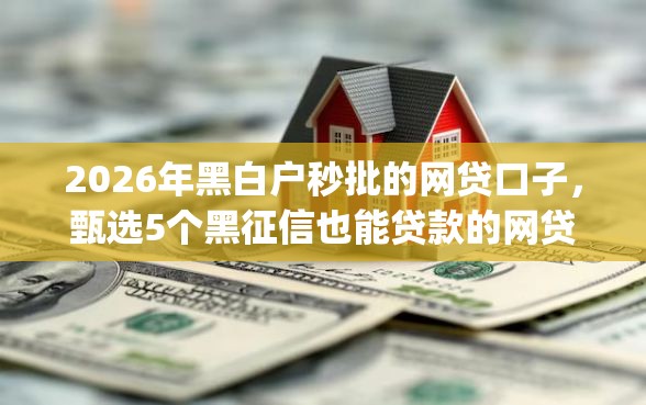 2026年黑白户秒批的网贷口子，甄选5个黑征信也能贷款的网贷app