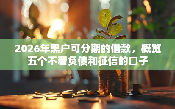 2026年黑户可分期的借款，概览五个不看负债和征信的口子