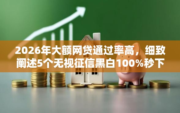 2026年大额网贷通过率高，细致阐述5个无视征信黑白100%秒下口子