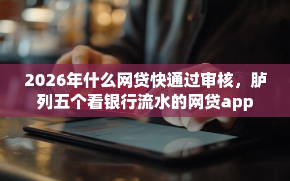 2026年什么网贷快通过审核，胪列五个看银行流水的网贷app