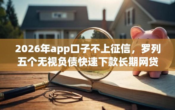 2026年app口子不上征信，罗列五个无视负债快速下款长期网贷的口子